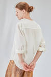 camicia lunga e ampia in mussola leggerissima di cotone lavato - 6167 STUDIO SHIRT 