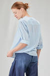 camicia lunga e ampia in mussola leggerissima di cotone lavato - 6167 STUDIO SHIRT 