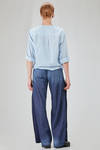 camicia lunga e ampia in mussola leggerissima di cotone lavato - 6167 STUDIO SHIRT 