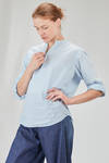 camicia lunga e ampia in mussola leggerissima di cotone lavato - 6167 STUDIO SHIRT 