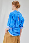 long and wide shirt in overlay cotton poplin with thin vertical stripes - 6167 STUDIO SHIRT 