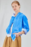 long and wide shirt in overlay cotton poplin with thin vertical stripes - 6167 STUDIO SHIRT 