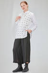 camicia lunga e ampia in popeline di cotone e parti in mussola di cotone - 6167 STUDIO SHIRT 