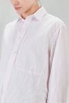 camicia lunga e ampia in popeline millerighe leggerissimo di cotone lavato - 6167 STUDIO SHIRT 