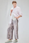 camicia lunga e ampia in popeline millerighe leggerissimo di cotone lavato - 6167 STUDIO SHIRT 