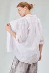 camicia lunga e ampia in popeline millerighe leggerissimo di cotone lavato - 6167 STUDIO SHIRT 