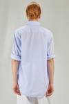 long and wide shirt in light washed pinstriped cotton poplin - 6167 STUDIO SHIRT 