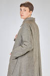 cappotto lungo e ampio in tweed tutto melange di lana Lacaune e canapa - ATELIER SUPPAN 