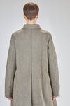 cappotto lungo e ampio in tweed tutto melange di lana Lacaune e canapa - ATELIER SUPPAN 
