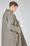 cappotto lungo e ampio in tweed tutto melange di lana Lacaune e canapa - ATELIER SUPPAN 