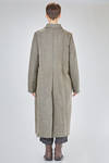 cappotto lungo e ampio in tweed tutto melange di lana Lacaune e canapa - ATELIER SUPPAN 