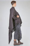 giacca/camicia lunga, ampia e asimmetrica in chevron leggero e morbidissimo di cachemire e seta - ATELIER SUPPAN 