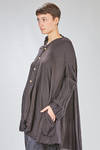 giacca/camicia lunga, ampia e asimmetrica in chevron leggero e morbidissimo di cachemire e seta - ATELIER SUPPAN 
