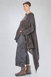 giacca/camicia lunga, ampia e asimmetrica in chevron leggero e morbidissimo di cachemire e seta - ATELIER SUPPAN 