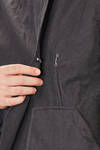long and wide jacket in lightweight virgin wool loden with raw-cut edges - ATELIER SUPPAN 