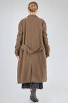 cappotto lungo e morbido, in sallia lavata di cotone, lana, poliestere e lino - ALEKSANDR MANAMIS 