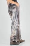 cargo-style trousers in printed silk and elastane twill - AVANT TOI 