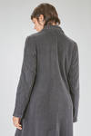 cappotto lungo e sfiancato in panno a pelliccia rasata di cachemire - AVANT TOI 