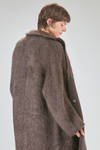 cappotto lungo e over, in maglia lavorata a pelliccia pettinata di lana, mohair, nylon, yak ed elastan - BOBOUTIC 