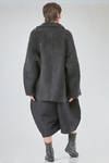 caban lungo e over, in maglia lavorata a pelliccia pettinata di lana, mohair, nylon, yak ed elastan - BOBOUTIC 