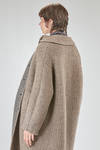 cappotto sotto al ginocchio, ampio, in maglia double di lana, poliestere, yak, mohair ed elastan, reversibile - BOBOUTIC 