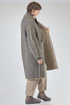 cappotto sotto al ginocchio, ampio, in maglia double di lana, poliestere, yak, mohair ed elastan, reversibile - BOBOUTIC 