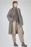 cappotto sotto al ginocchio, ampio, in maglia double di lana, poliestere, yak, mohair ed elastan, reversibile - BOBOUTIC 