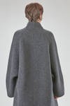 cappotto sotto al ginocchio, ampio, in maglia double di lana, yak, nylon e elastan melange - BOBOUTIC 