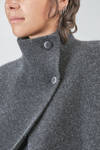 cappotto sotto al ginocchio, ampio, in maglia double di lana, yak, nylon e elastan melange - BOBOUTIC 