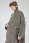 cappotto lungo e ampio in maglia double micro-spinata di lana, poliammide, yak, mohair ed elastan - BOBOUTIC 