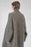 cappotto lungo e ampio in maglia double micro-spinata di lana, poliammide, yak, mohair ed elastan - BOBOUTIC 