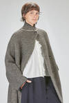 cappotto lungo e ampio in maglia double micro-spinata di lana, poliammide, yak, mohair ed elastan - BOBOUTIC 