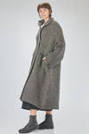 cappotto lungo e ampio in maglia double micro-spinata di lana, poliammide, yak, mohair ed elastan - BOBOUTIC 