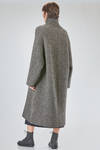 cappotto lungo e ampio in maglia double micro-spinata di lana, poliammide, yak, mohair ed elastan - BOBOUTIC 