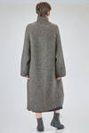 cappotto lungo e ampio in maglia double micro-spinata di lana, poliammide, yak, mohair ed elastan - BOBOUTIC 