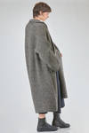 cappotto lungo e ampio in maglia double micro-spinata di lana, poliammide, yak, mohair ed elastan - BOBOUTIC 