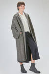 cappotto lungo e ampio in maglia double micro-spinata di lana, poliammide, yak, mohair ed elastan - BOBOUTIC 