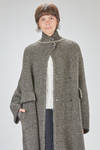cappotto lungo e ampio in maglia double micro-spinata di lana, poliammide, yak, mohair ed elastan - BOBOUTIC 