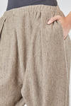 wide trousers in tweed style basketweave wool, cashmere, cotton and nylon knit - BOBOUTIC 