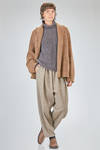 giacca al fianco, ampia, in maglia tweed di lana, cachemire, yak, nylon ed elastan - BOBOUTIC 