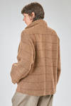 giacca al fianco, ampia, in maglia tweed di lana, cachemire, yak, nylon ed elastan - BOBOUTIC 