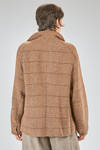 giacca al fianco, ampia, in maglia tweed di lana, cachemire, yak, nylon ed elastan - BOBOUTIC 