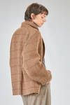 giacca al fianco, ampia, in maglia tweed di lana, cachemire, yak, nylon ed elastan - BOBOUTIC 