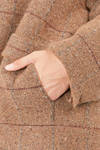 giacca al fianco, ampia, in maglia tweed di lana, cachemire, yak, nylon ed elastan - BOBOUTIC 
