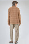 giacca al fianco, ampia, in maglia tweed di lana, cachemire, yak, nylon ed elastan - BOBOUTIC 
