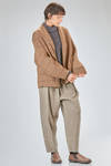 giacca al fianco, ampia, in maglia tweed di lana, cachemire, yak, nylon ed elastan - BOBOUTIC 