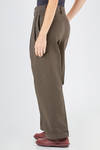 wide trousers in heavy and washed cotton twill - CINI 