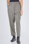 soft trousers in light pepper and salt new wool, cashmere and elastane tweed - CINI 