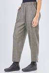 soft trousers in light pepper and salt new wool, cashmere and elastane tweed - CINI 