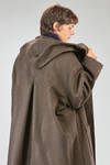 knee length coat, oversize, in heavy melange new wool felt - CINI 